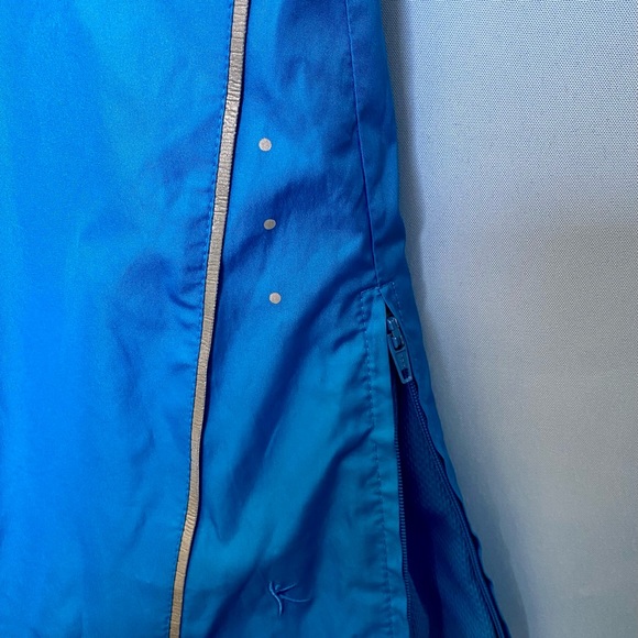 Danskin Now Track Pant M 8-10 Cabana Blue Trim Elastic Waist Ankles Zip Pocket - Picture 7 of 10